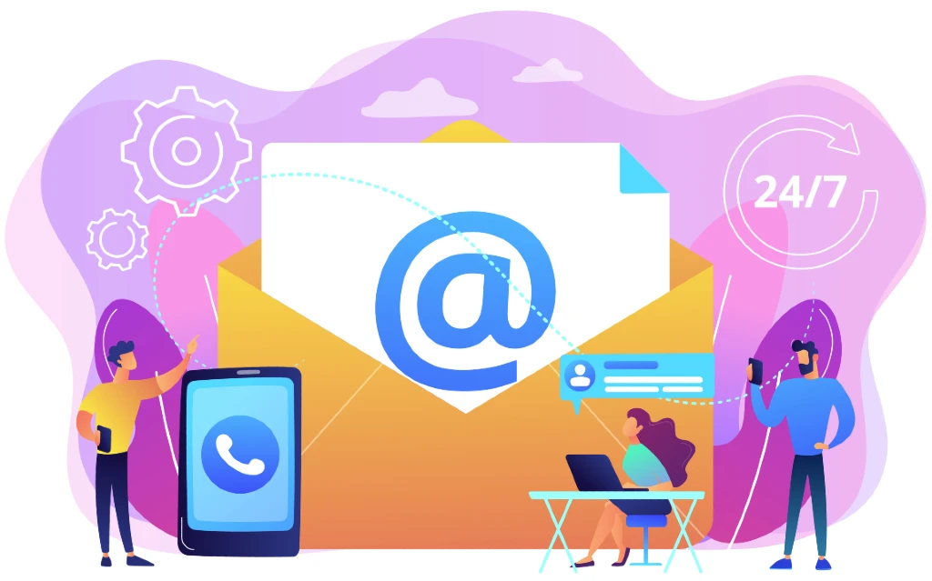 Technicians troubleshooting Email sending and receiving