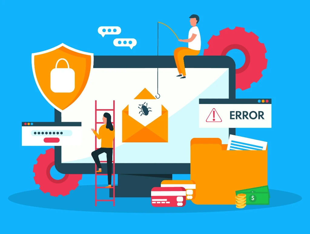 Technician applying security monitoring and hardnening of his client's website