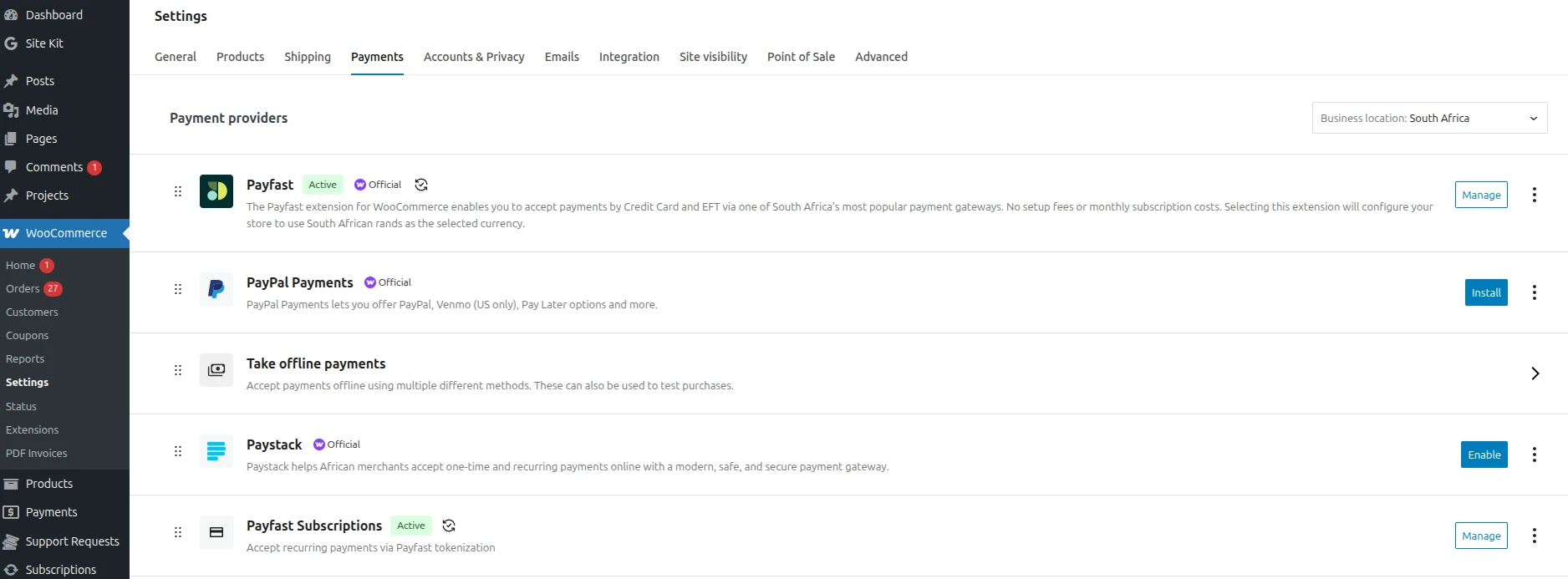 ReCurr Tutorial verify WooCommerce is ready and Payfast subscriptions reflecting