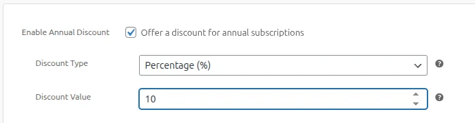 ReCurr Tutorials displaying percentage discount value